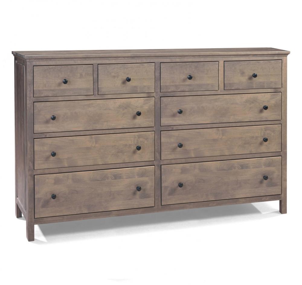 Heritage 10 Drawer Double Dresser - 2 Deep Drawers