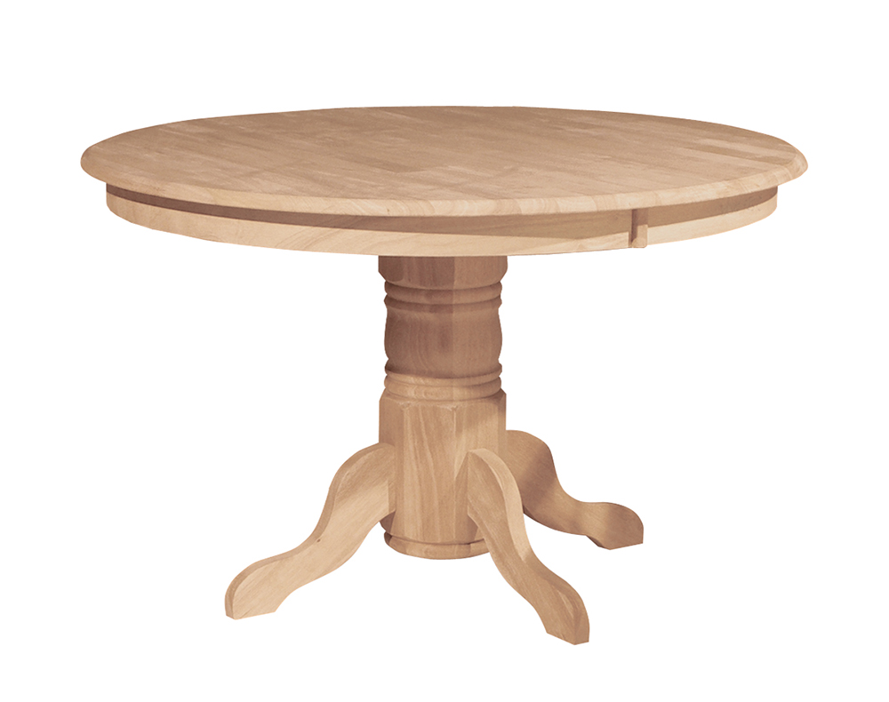 Parawood 48 Inch Solid Round Table Top Natural Unfinished Furniture