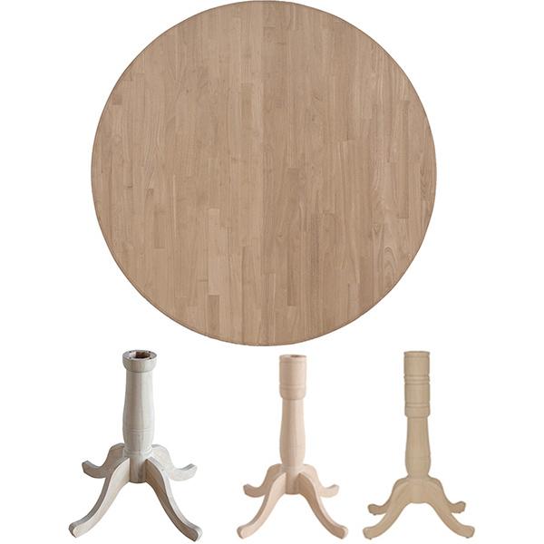 Parawood 36 Inch Round Table Top, 36 Inch Round Unfinished Wood Table Top